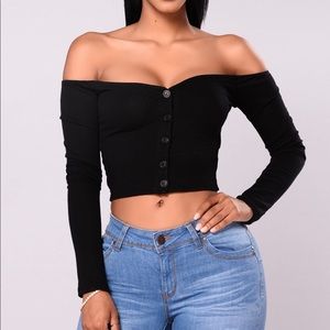 Fashion nova off the shoulder long sleeve